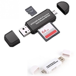 2 In 1 USB OTG Universal Micro USB TF SD Memory Card Reader