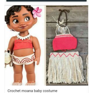 Crochet moana costume hot pink