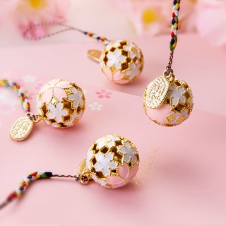 Kiyomizu Temple Yu Shou Bracelet Cherry Blossoms Bell Shallow Grass Temple Charm Water Tone Bell Cute Mobile Phone Small Pendant (1)
