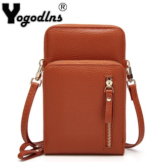 Yogodlns Small Women Phone Purse Pure Color Mini Crossbody Shoulder Handbags Money Wallet