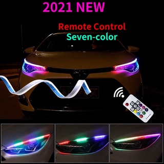 【✨New】【promotion】2021 2pcs Flexible Car Led Light Strip Dual Color DRL Motorcycle Auto Headlight Surface Strip Tube Lamp Daytime Cars Motor Turn Signal Lights/ Car Daytime Flowing Running Lamp LED DRL Strip Headlight Brake Turn Signal Light