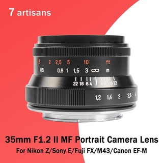 7artisans 35mm F1.2 II MF Portrait Camera Lens APS-C Mount Cameras