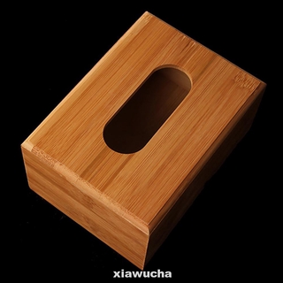Natural Bamboo Wooden Tissue Paper Storage Box Home Car Napkin Case Holder