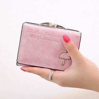Women's Fashion Leather Wallet Button Clutch Purse Lady Short Handbag