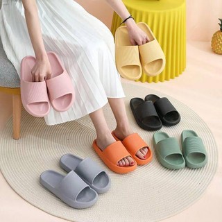 wholesaleSulit Deals❆◙☊JQ Yeezy Slides Japanese Muffin Thick bottom Slippers for Women and Men Bathr