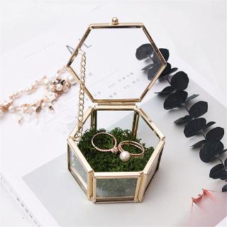 Ladies Jewelry Storage Box Ornaments Case Jewel Casket Wedding Ring Container (1)