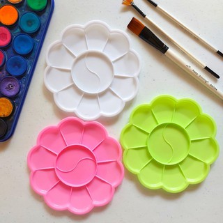 Paint Palette Mixing Plate Flower Design 15cm
