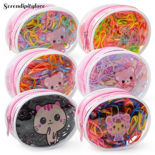 [24Hs Delivery] 200Pcs / Bag Baby Hair Tie Rubber Bands TPU Disposable Elastic Hair Bands Girls Ponytail Hair Rubber Bands Accessories Hairties