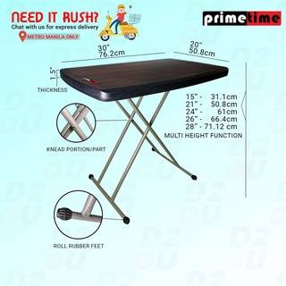 Primetime Folding Multi-Height Personal Black Table Length=30 inches x Width=20 inches bJyJ