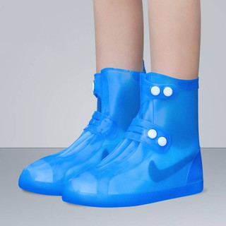 ☪ Cover ng sapatos ng ulan ☪ ❉Rain shoe cover men and women shoe cover rainy weather waterproof, rainproof, non-slip, thick, wear-resistant bottom protective high tube silicone rain boots foot cover⊿