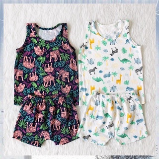【Available】Littlestar Baby Kids Sleeveless Top and Shorts Tern