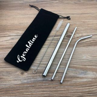 Personalized Metal Straw for Souvenirs Gift Giveaways Corporate