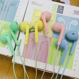 Macaron color earbuds subwoofer wired headphones in-ear 3.5mm interface universal boxed forAndroid phone