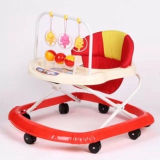 Height Adjustable Musical soft cushion baby walker