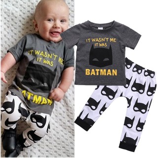 Hot Batman Newborn Baby Boys Short Sleeve T-shirt Tops (1)