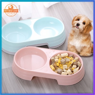 Pet New Land Pet 2 in 1 feeder double bowls dog and cat feeder Drinking bowl food bowl