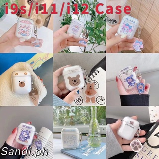 [multi Style] Cute TPU Transparent Soft Airpods Case inpods 12 Case AirPods 1/2/Pro Case i9s i11 i12 Case