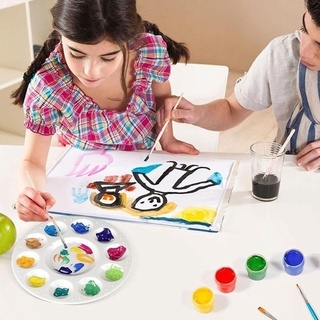 ►▧✣1/5/10Pcs Paint Palette Tray Round Plastic Mixing Palette DIY Craft Kids Art Supplies