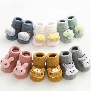 Cartoon Animals Newborn Baby Socks Winter Warm Baby Boys Girls Socks Anti Slip Infant Toddler Floor