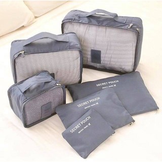 6 Pcs/Set Waterproof Laundry Pouch For Travel Luggage (1)