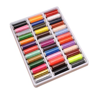 topfire 39pcs 200 Yard Mixed Colors Polyester Spool Sewing Thread home decor
