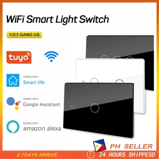 Smart Wifi Light Switch 120V-240V Wall Touch Switch No Neutral Wire Required Home Switch for Lights
