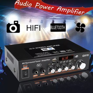600W 220V Amplifier HIFI bluetooth Stereo Power 2 CH AMP Audio Player Car Home