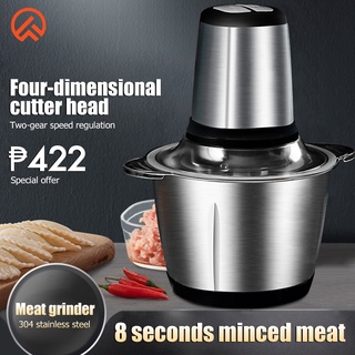 Meat grinder 2L capacity kitchen meat grinder stainless steel multifunctional electric mixer 250W