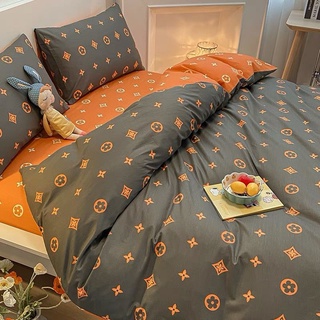 Four-piece cartoon dormitory spring and autumn bedding single student quilt sheet quilt cover quiltF
