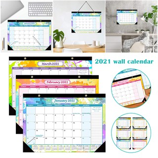 2021 Calendar Wall Calendar Desk Calendar 2021 Simple Fashionable Calendar for Home Office (1)