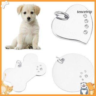 〖Vip〗Heart Bone Shape Dog Tag Engraved ID Name Collar Pendant Plate Collar Decoration