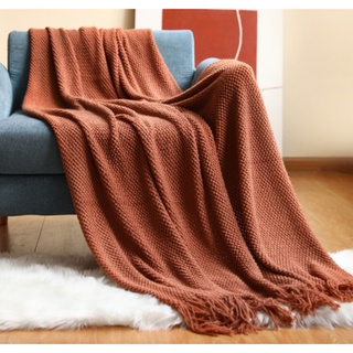 Nordic Knitted Throw Blanket made of soft acrylic cotton Home Woven Blanket (4)