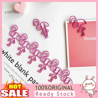 YAK.xsyp_Cute Mini Flamingo Paper Clips Pin Bookmark Memo Office School Stationery