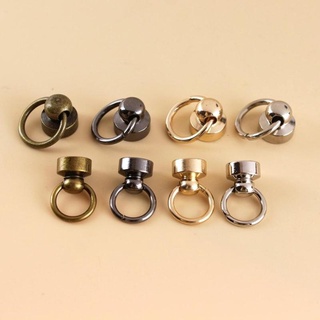 10pcs Metal Ball Post With O Ring Studs Rivets Nail Screwback Round Head Spots Spikes Leather Craft