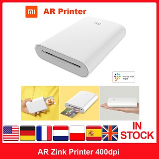 FWpa Xiaomi mijia AR Printer 400dpi Portable Photo Mini Pocket With DIY Share 500mAh picture printer