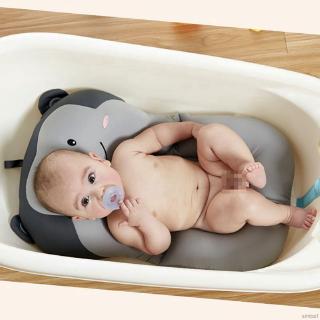 jH8I Baby Bathtub Newborn Baby Boys Girls Foldable Soft Cartoon Animal Bathtub Pad Support Cushion M