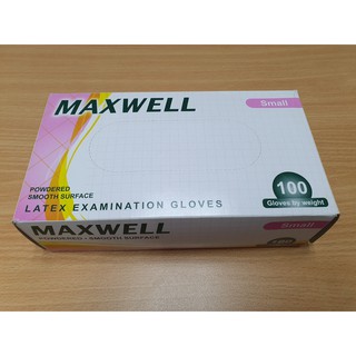Medical Latex Gloves Examination Non Sterile Slightly Powdered Maxwell