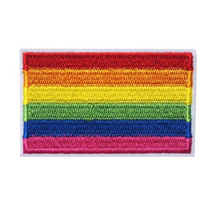 Embroidery LGBT Rainbow Flag Patch Sew Iron On Patches Badges Bag Hat Jeans Jackets Fabric Applique