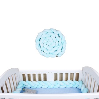 Braided Twist Bed Circumference Anti-collision Newborn Bumper Infant Knotted Protector Pure Weaving Plush Knot Crib
