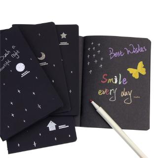 New Sketchbook Diary for Drawing Painting Graffiti Soft Cover Black Paper Sketch Book Notebook Office School Supplies