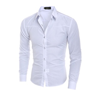 2021 2022 Luxury Men's Stylish 5 Colors Dress Shirt Slim Fit Shirts Formal Long Sleeve HOT Plus