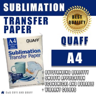 QUAFF Sublimation Transfer Paper A4 100gsm---100sheets/pack