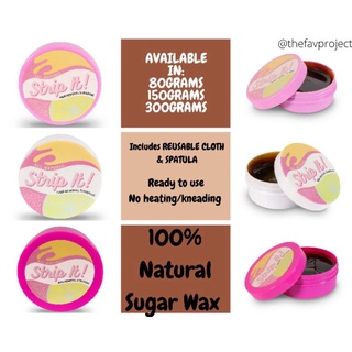 【Ready Stock】▲STRIP IT! Hair Removal Sugaring Wax Kit (100% Natural SUGAR Wax) COLD