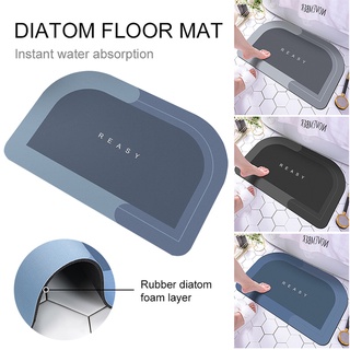 Fast Drying Bathroom Mat Anti-Slip Absorbent Diatom Mud Ultra Absorbent Mat Bath Mats (2)