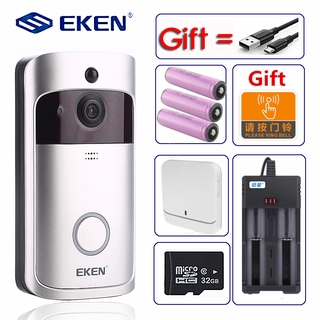 EKEN V5 Smart WiFi Video Doorbell Camera Visual Intercom With Chime Night vision IP Door Bell Wirele
