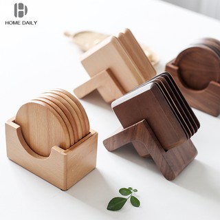 Durable Wood Coasters Placemats Round Heat Resistant Drink Mat Table Tea Coffee Cup Pad Non-slip cup mat insulation pad