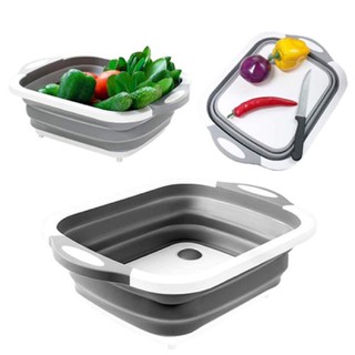 Foldable Multi-Function Chopping Board is a chopping board with dish tub