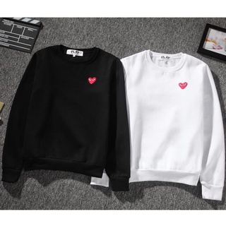 【Stock】 PLAY Embroidered Hearts Men and Women Lovers Sweater