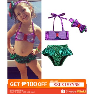 ✦ZWQ-New Children Kids Baby Girls Tankini Bikini Set