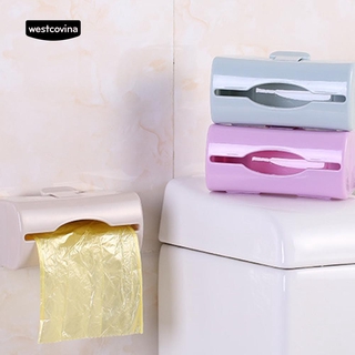 √COD Solid Color Plastic Wall-mounted Garbage Bag Storage Box Container Home Tool (8)